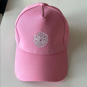 Pink Embroidered Women's Cap